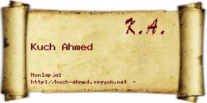 Kuch Ahmed névjegykártya